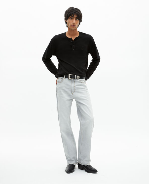 The Kooples HERREN GREY hellgraue straight jeans