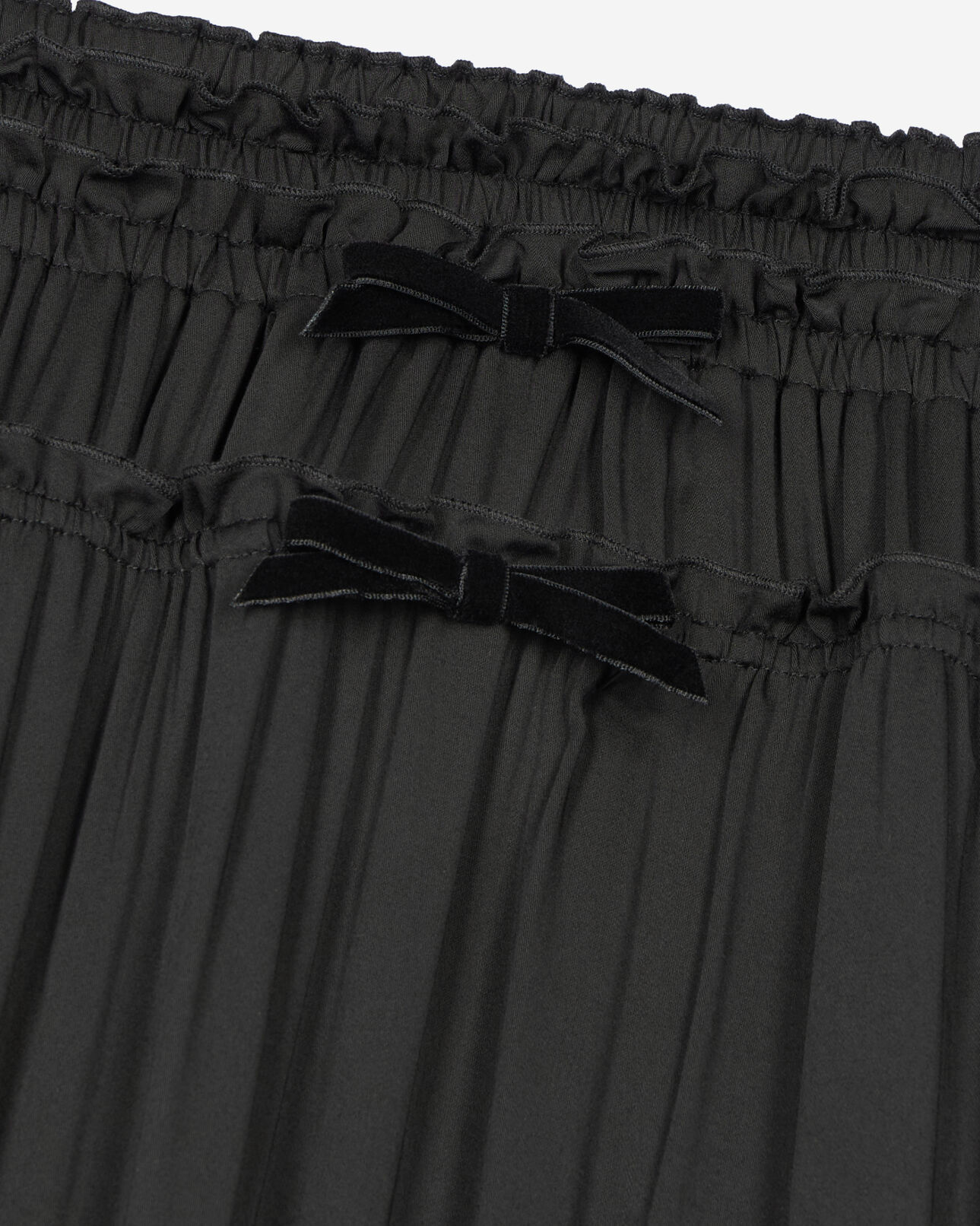 The Kooples WOMEN BLACK long black skirt with bows