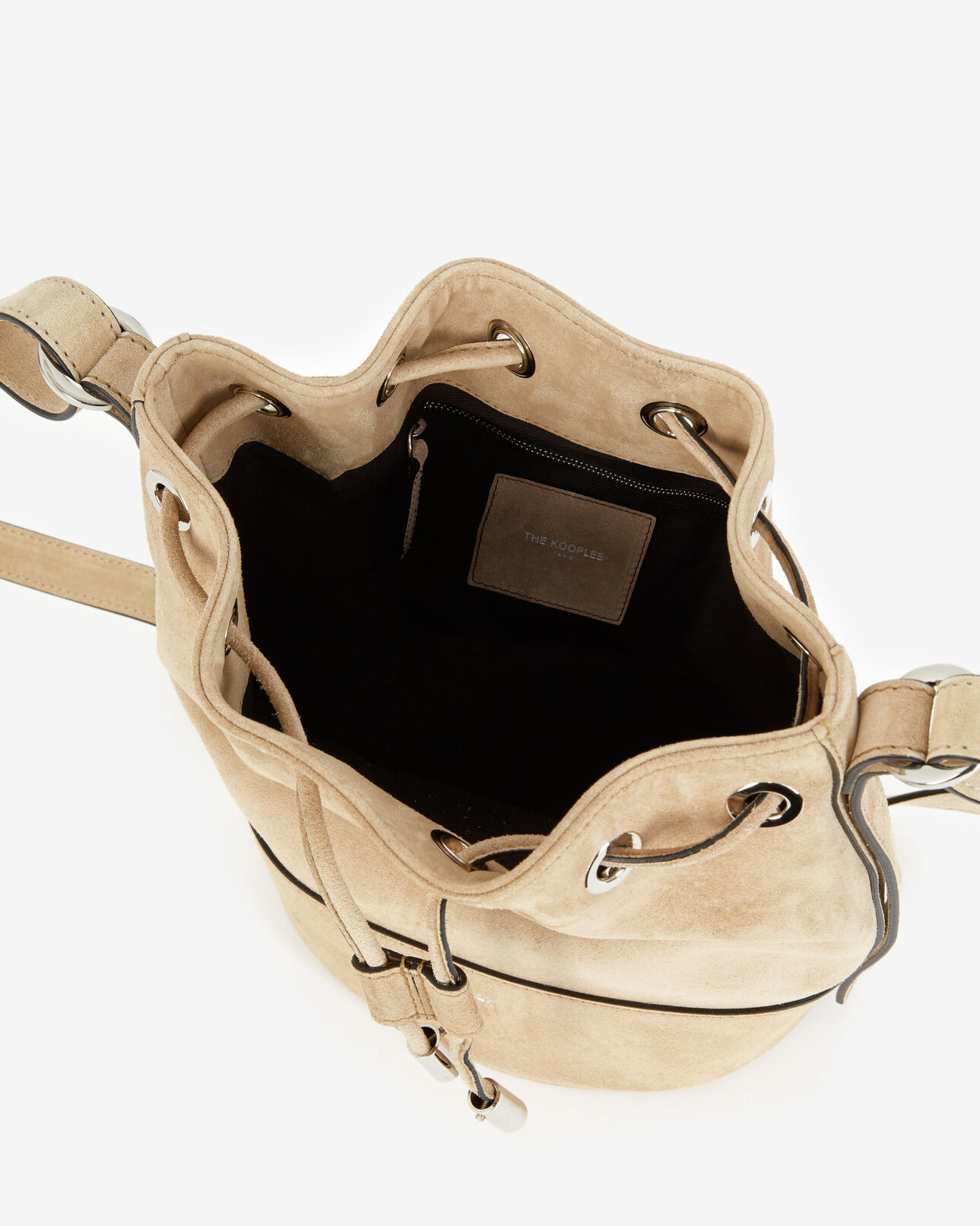 The Kooples DAMEN BEIGE tasche medium tina leder beige