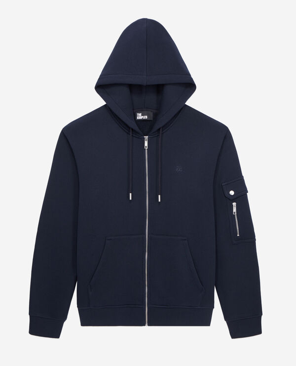 navy blue hoodie