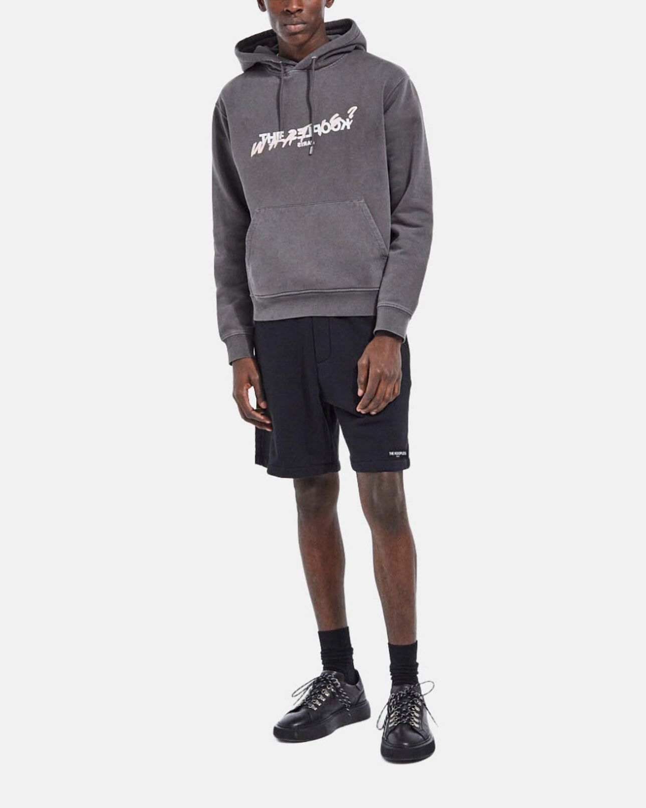 The Kooples HOMME BLACK short molleton à petit logo