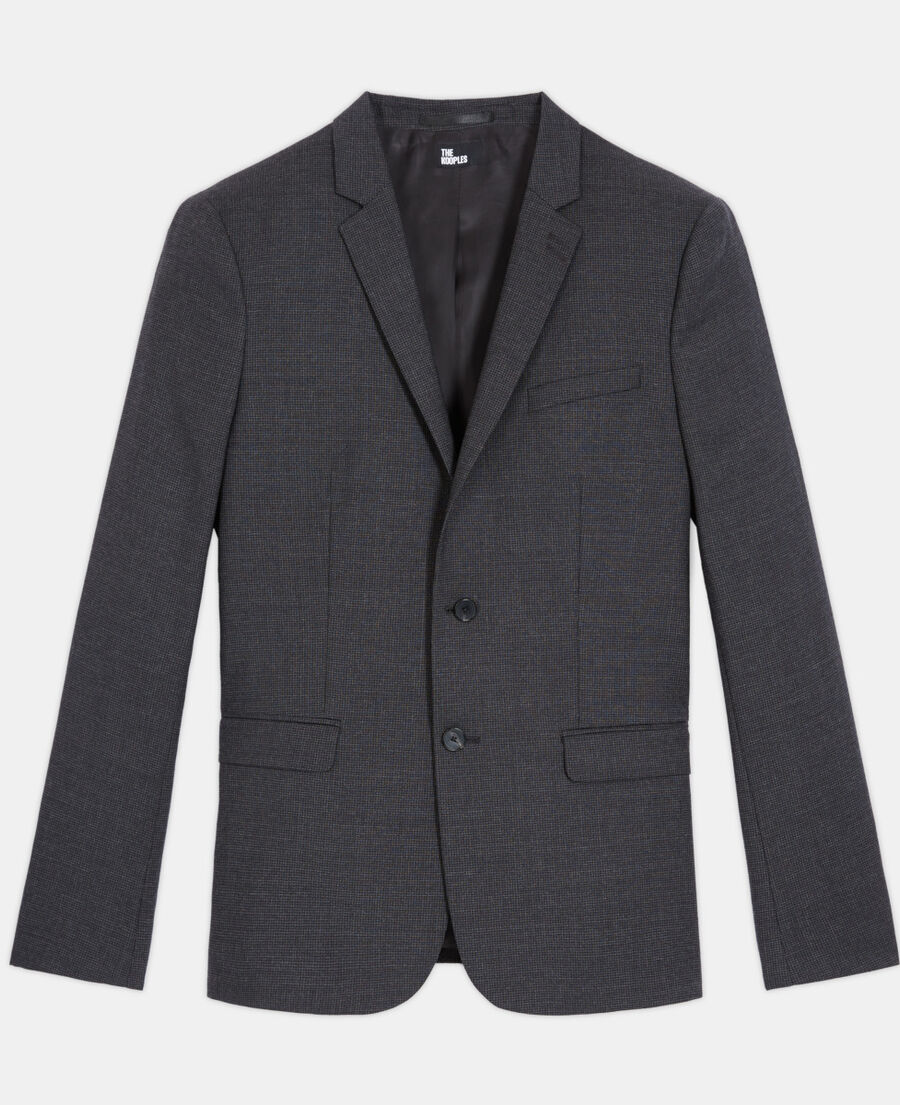 black wool suit jacket