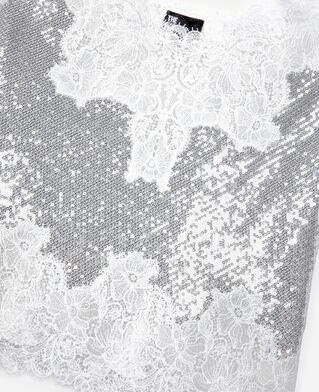 The Kooples F SILVER silver sequin and lace camisole