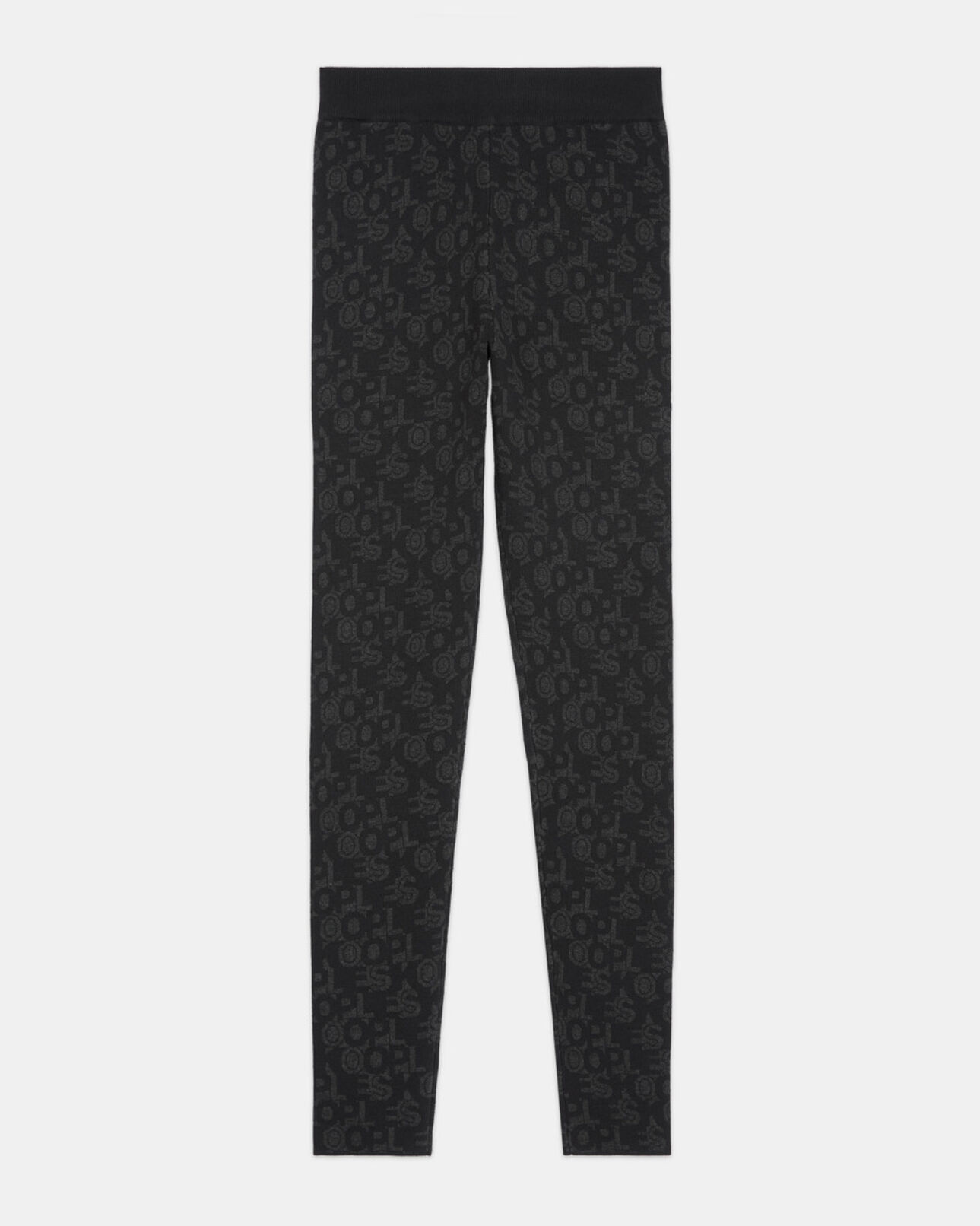 The Kooples FEMME BLACK DARK GREY legging logo the kooples noir
