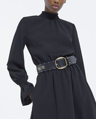 The Kooples WOMEN BLACK short dress with high neck
