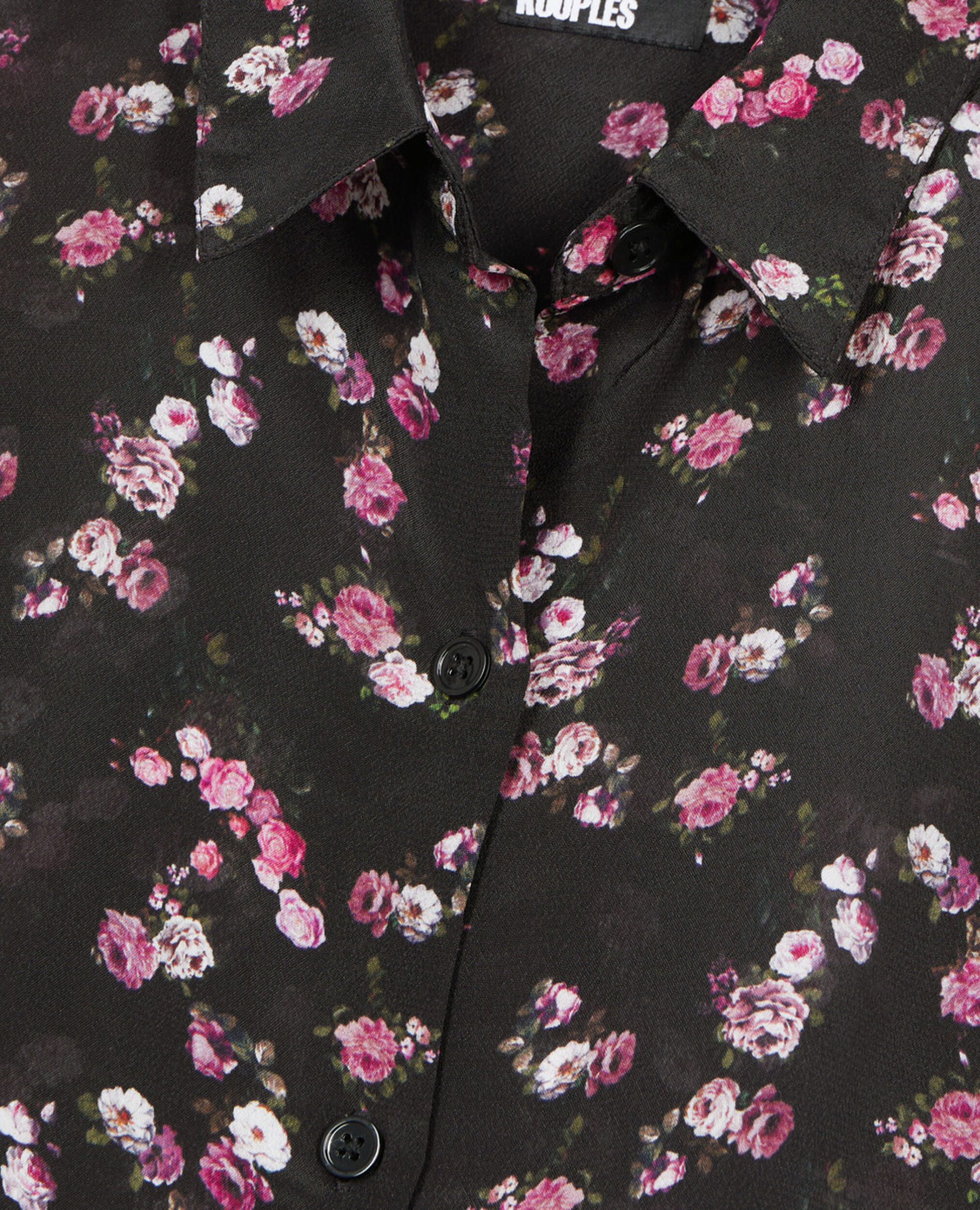 Floral print shirt, BLACK, hi-res image number null