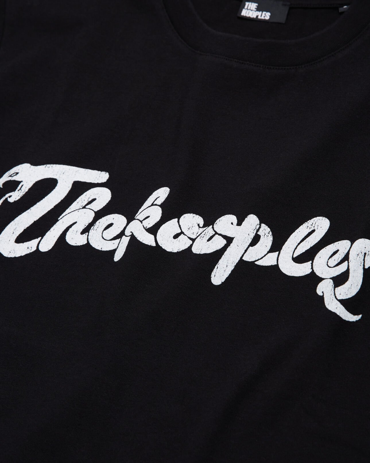 The Kooples HOMBRE BLACK WASHED camiseta negra serigrafiada snake logotipo para hombre