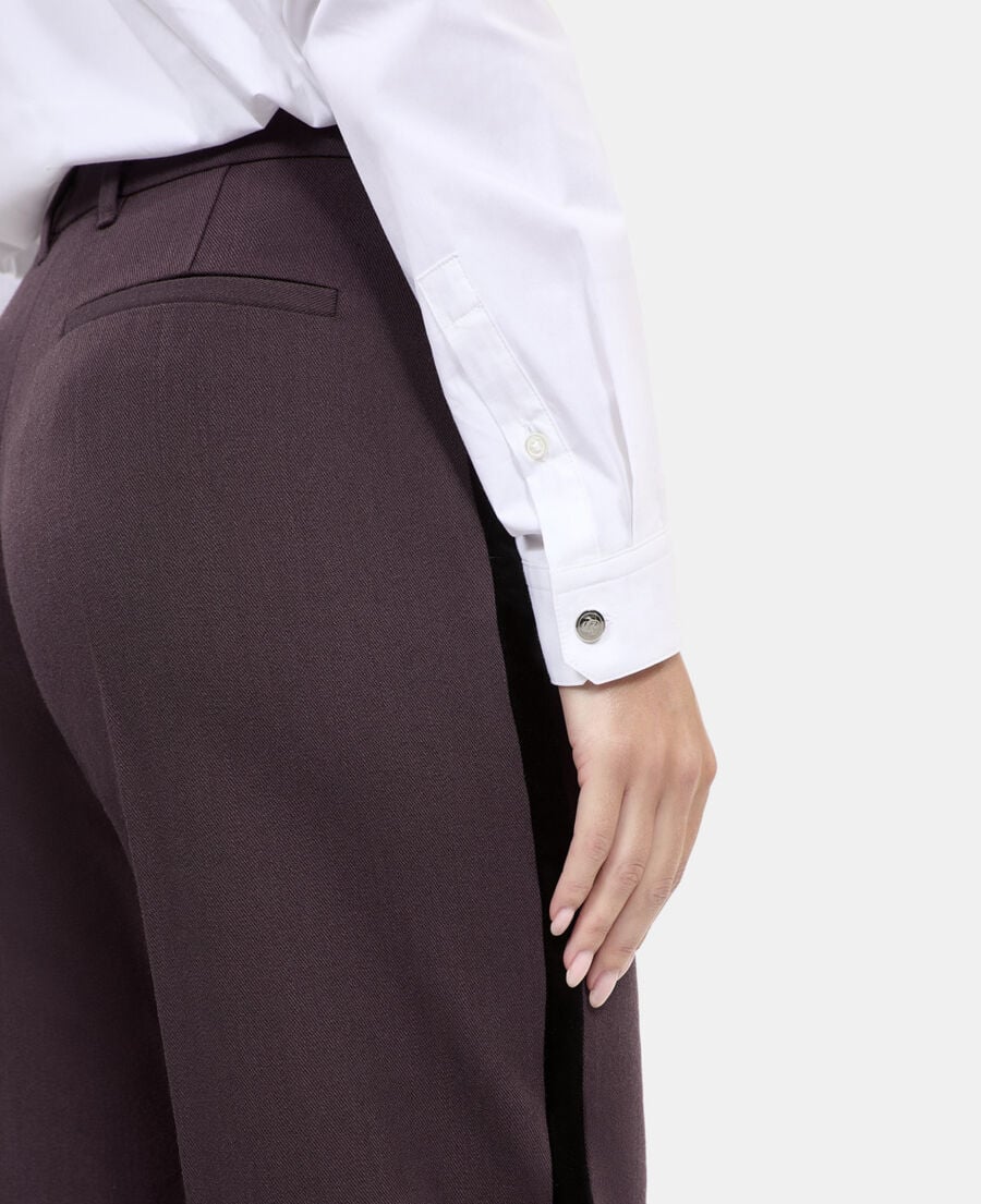 The Kooples FEMME BROWN pantalon tailleur large marron