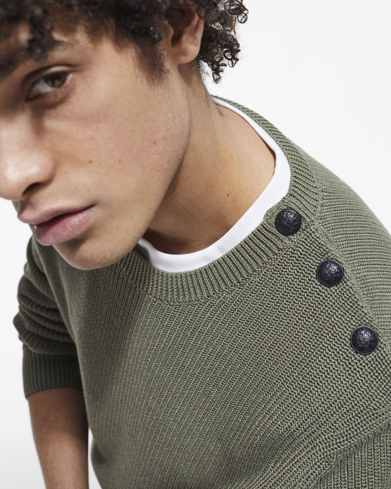 The Kooples MEN LICHEN khaki sweater