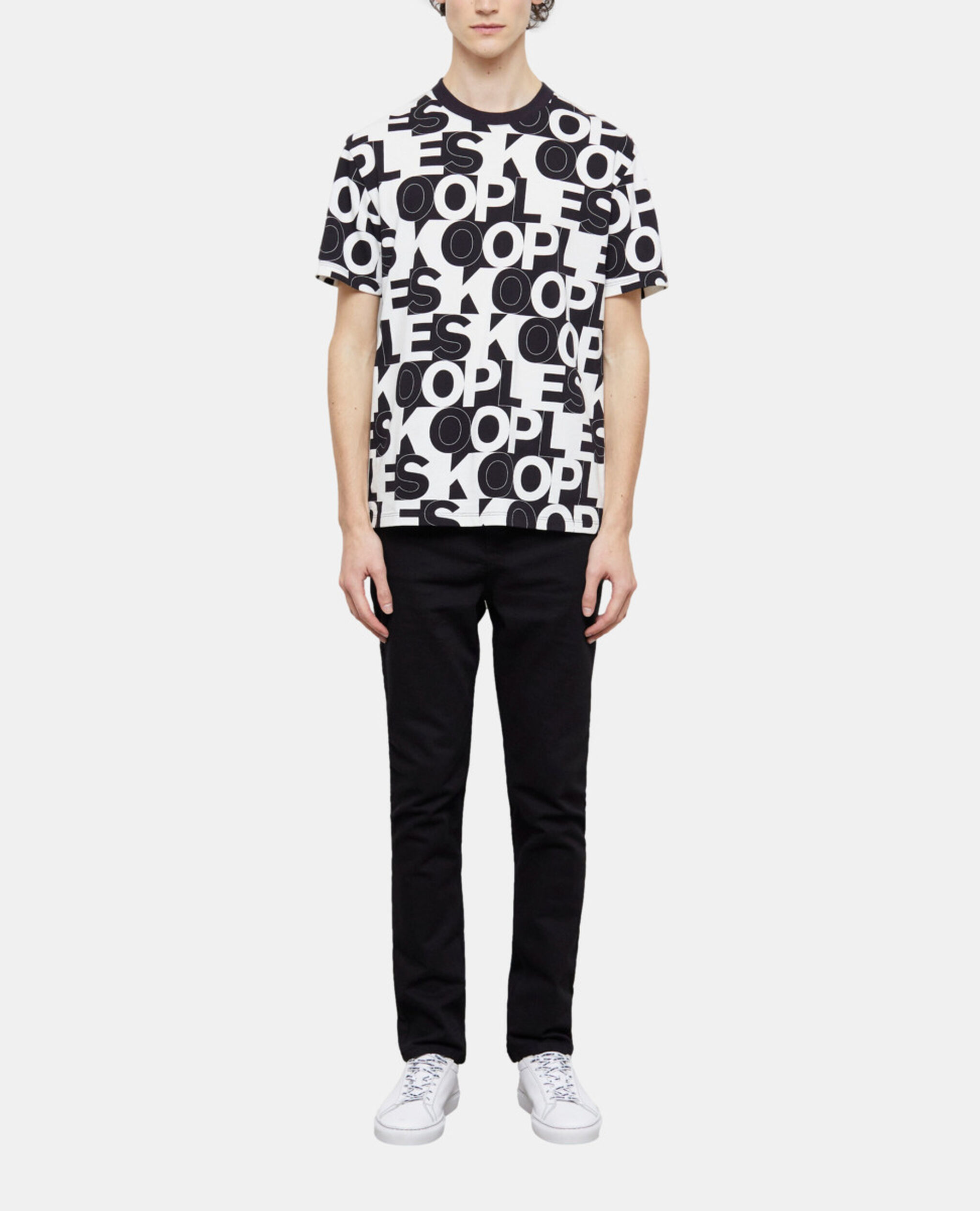 Men's the kooples logo t-shirt, BLACK / WHITE, hi-res image number null