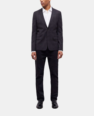 The Kooples MEN BLACK black suit jacket with motifs
