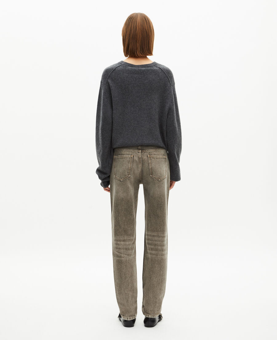 The Kooples MUJER OLIVE vaqueros anchos oliva