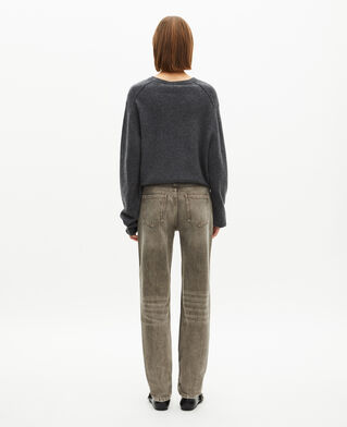 The Kooples MUJER OLIVE vaqueros anchos oliva