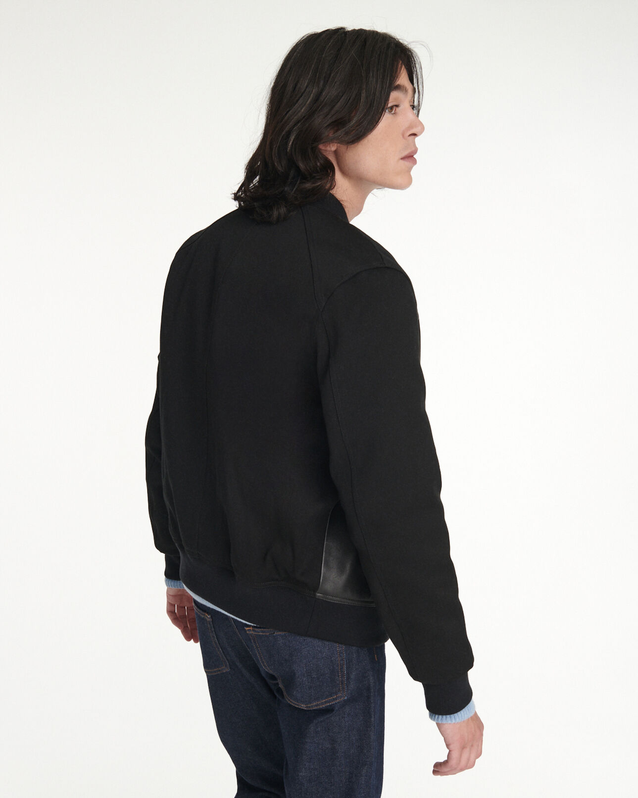 The Kooples HOMBRE BLACK chaqueta bomber piel negra bolsillo