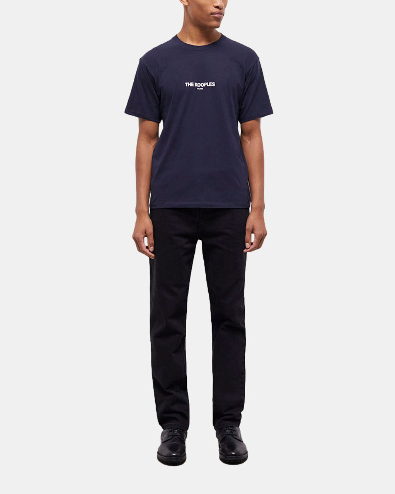 Men's blue printed cotton t-shirt, NAVY, hi-res image number null