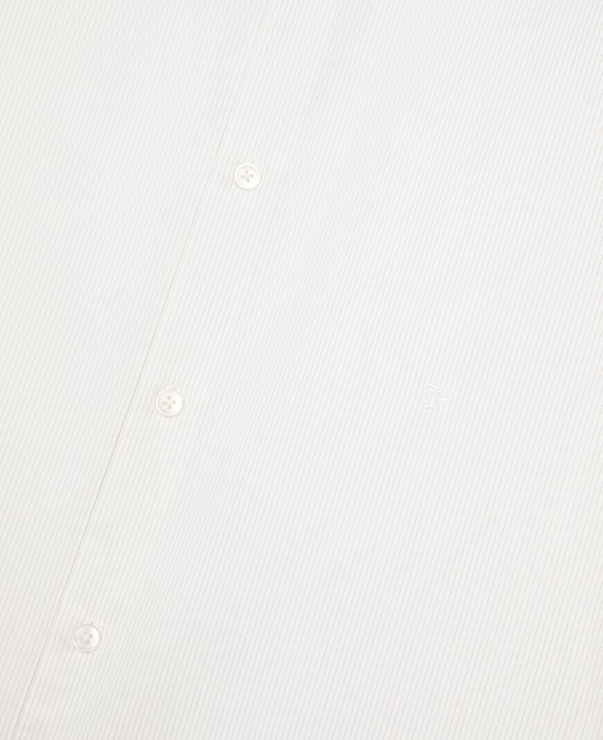 The Kooples HOMME WHITE / BLACK chemise formelle col officier blanche