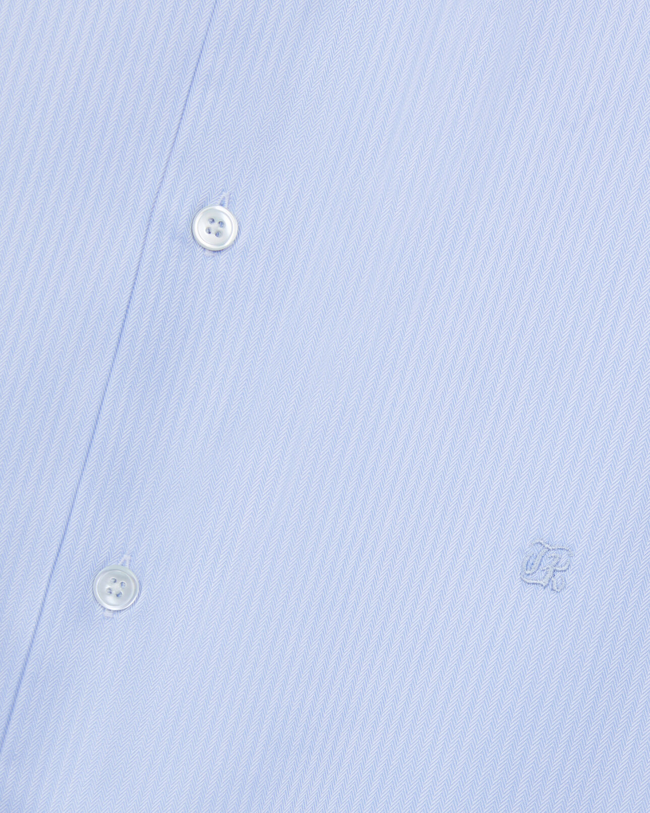 The Kooples H BLUE WHITE blue herringbone striped formal shirt