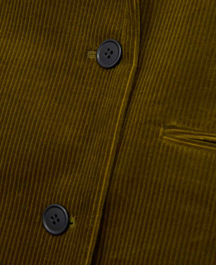 Green doublebreasted corduroy jacket The Kooples