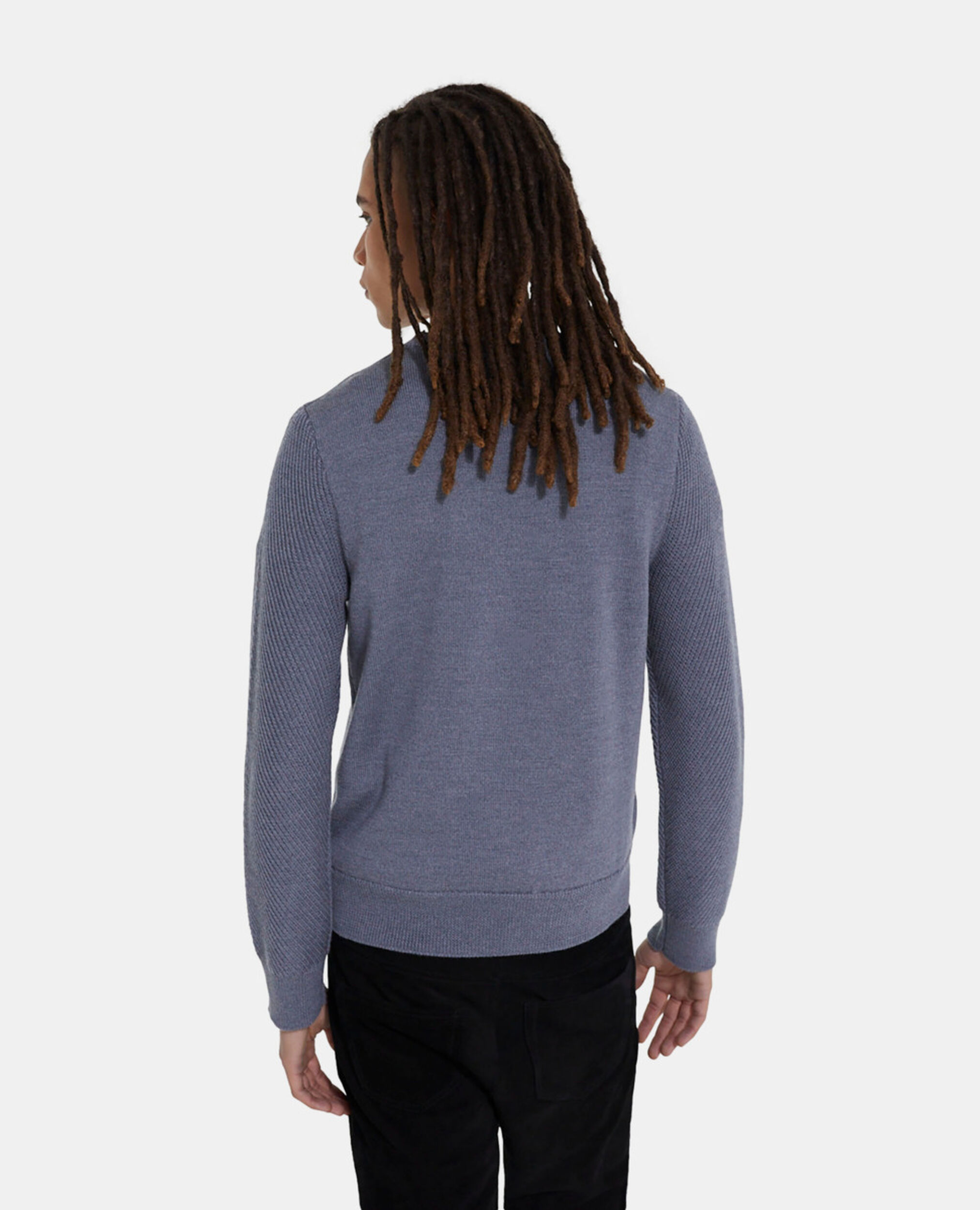 Gray wool sweater, MIDDLE GREY, hi-res image number null