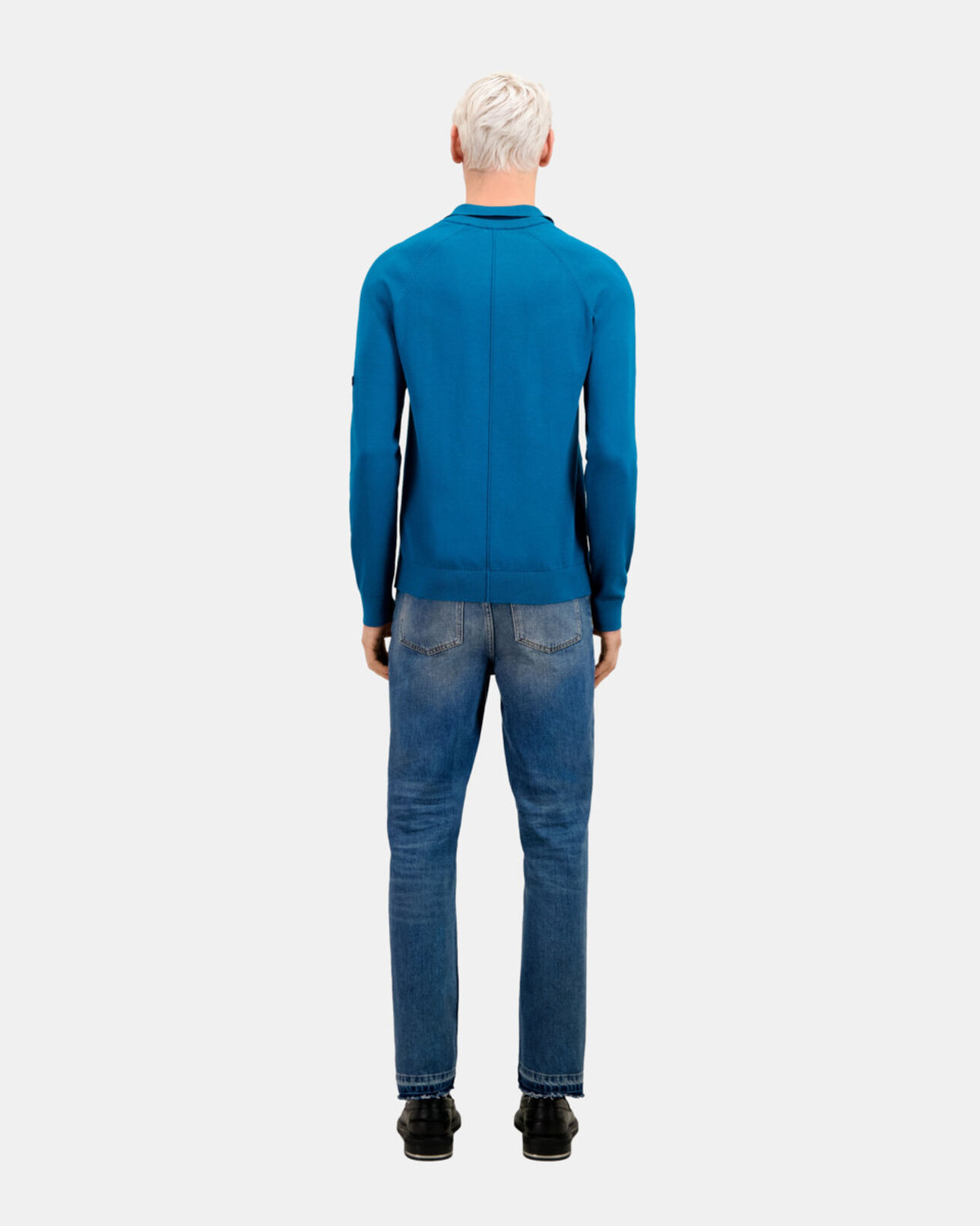 The Kooples HOMME MEDIUM BLUE polo bleu en maille
