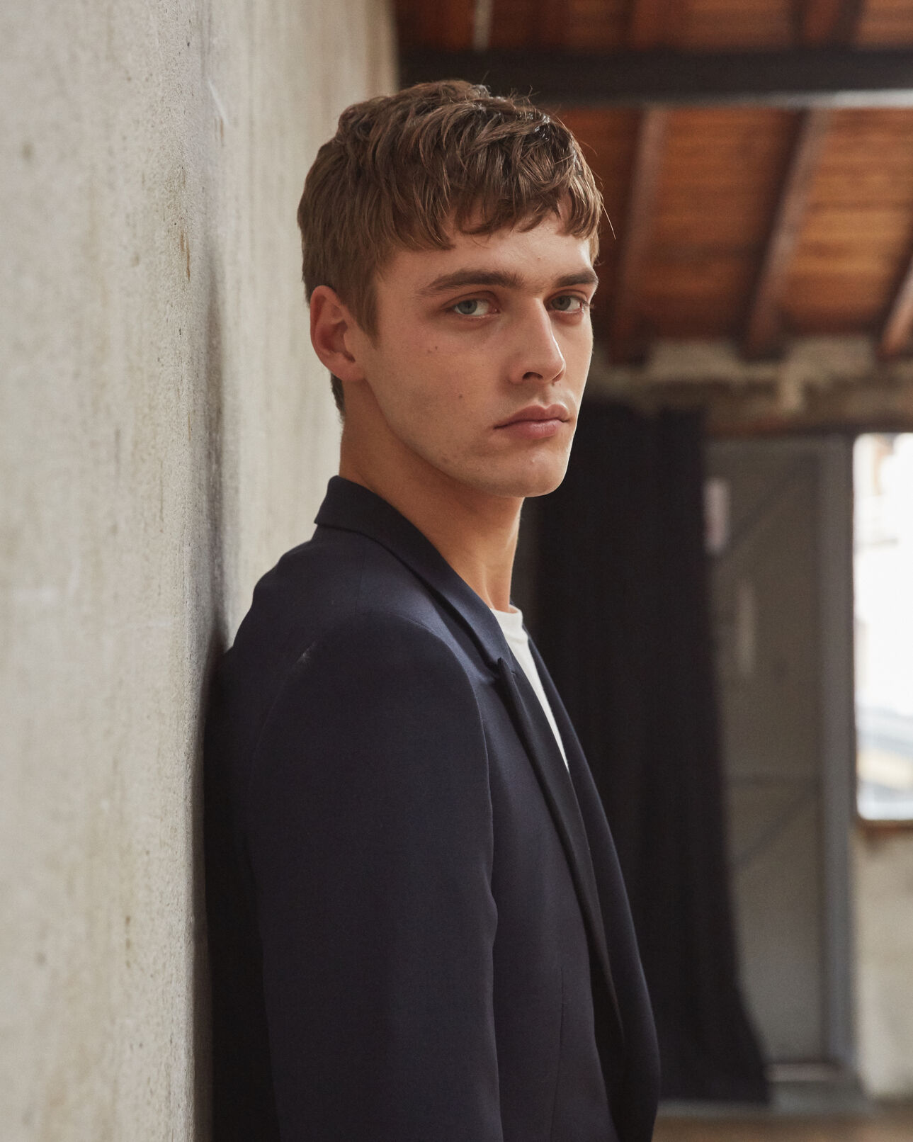 The Kooples MEN NAVY navy blue wool dinner jacket