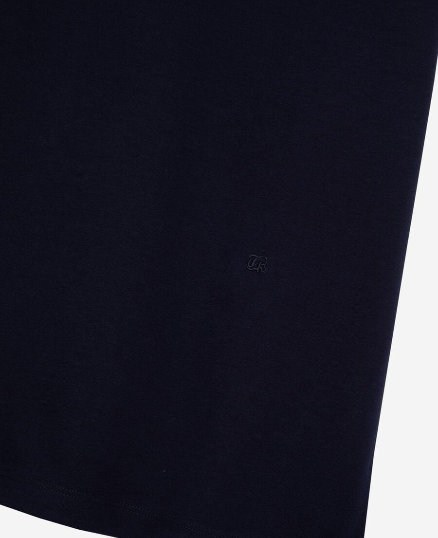 The Kooples MEN NAVY navy blue plain straight unisex t-shirt