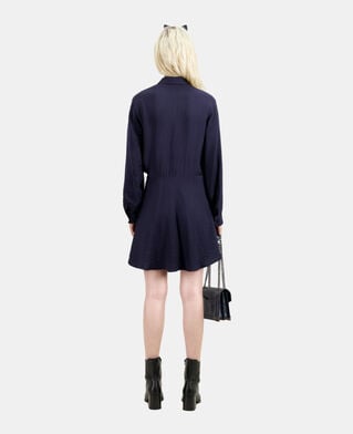 The Kooples FEMME NAVY robe courte bleu marine avec drapé