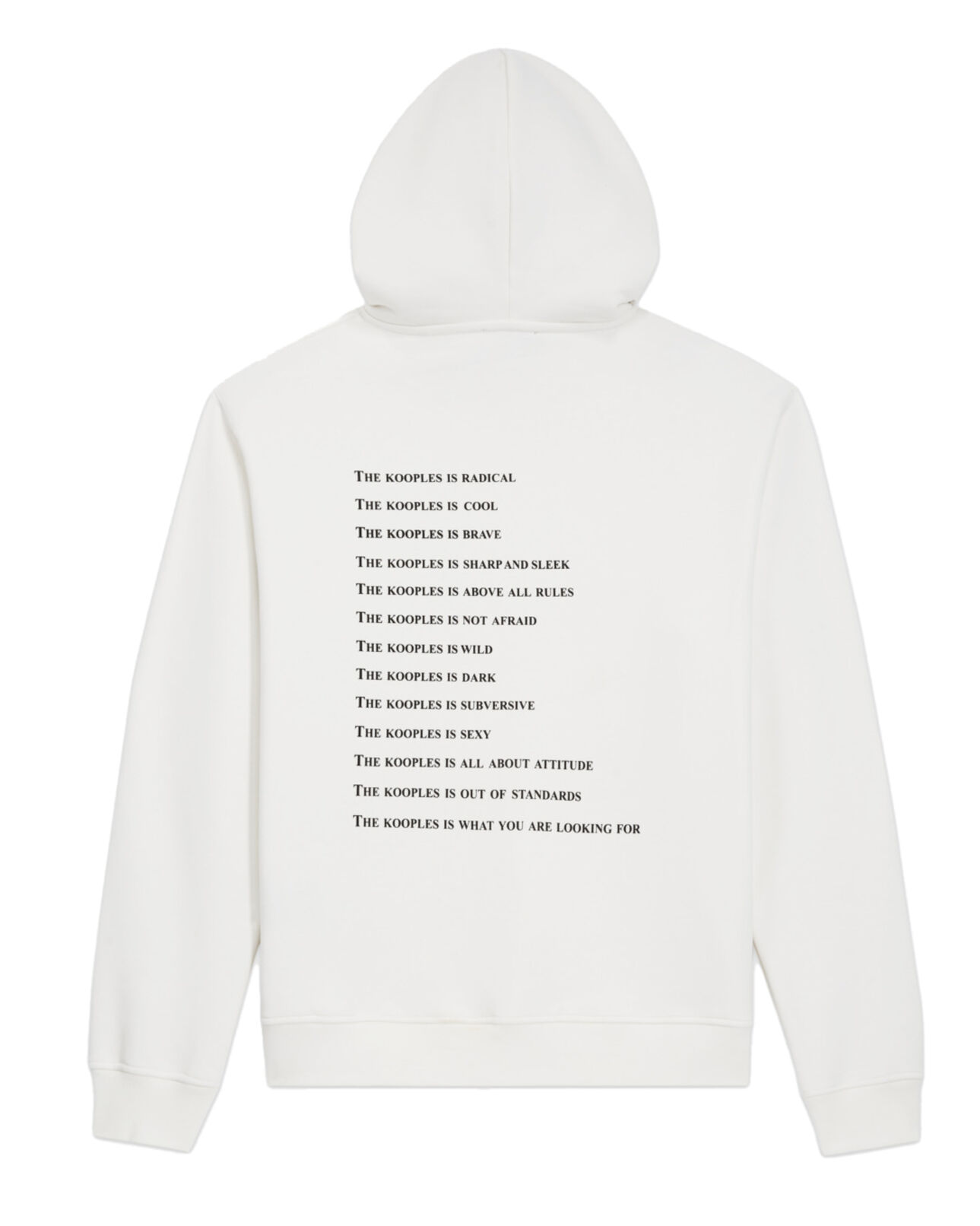 The Kooples MEN ECRU men's ecru sweatshirt with what is screen print