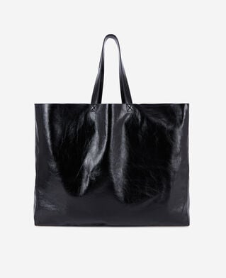 The Kooples FEMME BLACK sac cabas effet cuir noir