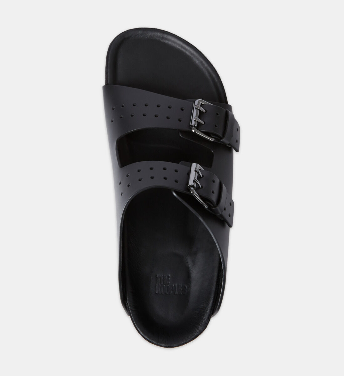 Sandales en cuir noir The Kooples France