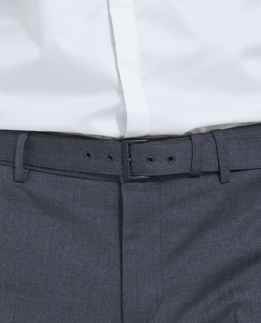 The Kooples MEN DARK GREY grey wool fitted suit trousers