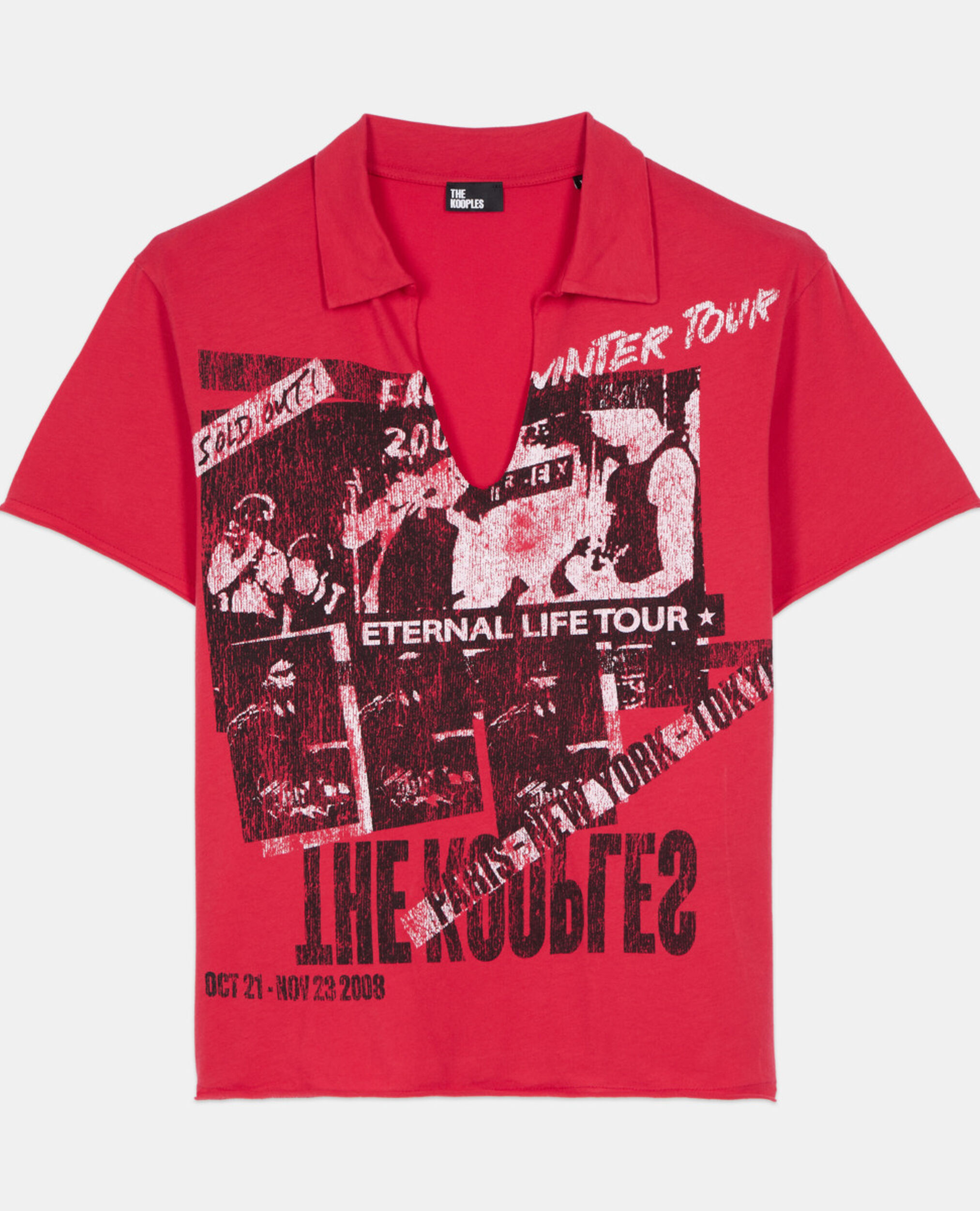 T-shirt avec sérigraphie rouge, RUBIS, hi-res image number null