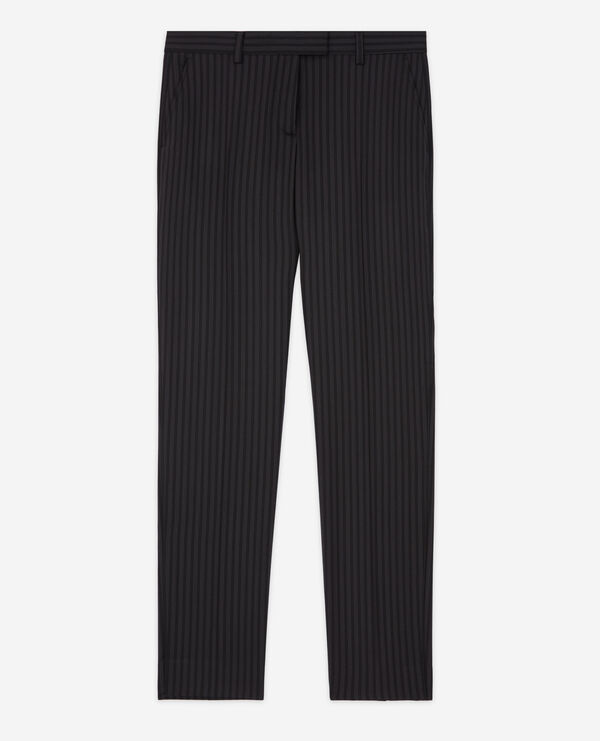 striped wool suit pants