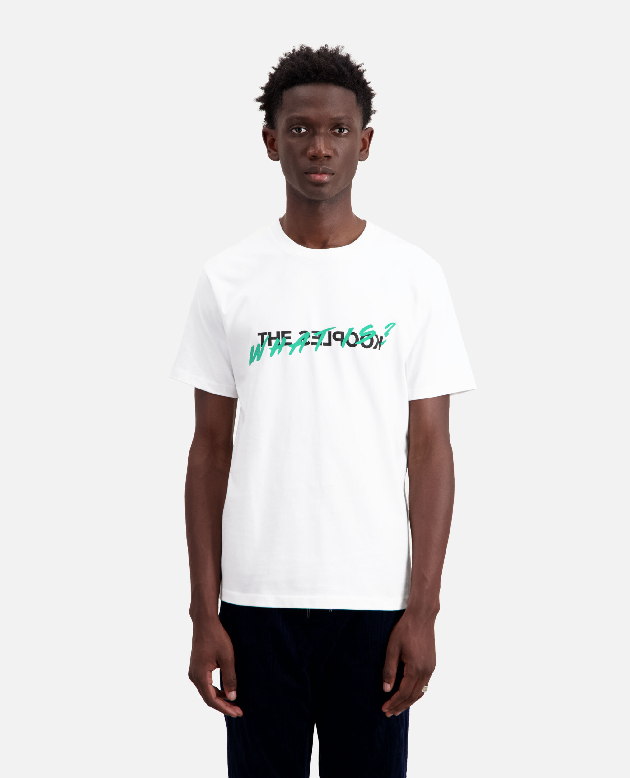 Men's white what is t-shirt, WHITE, hi-res image number null