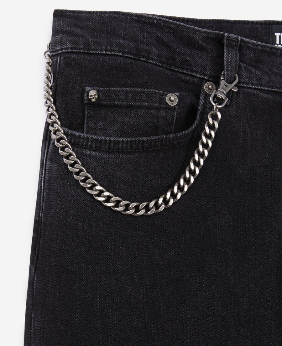 straight black jeans with chain
