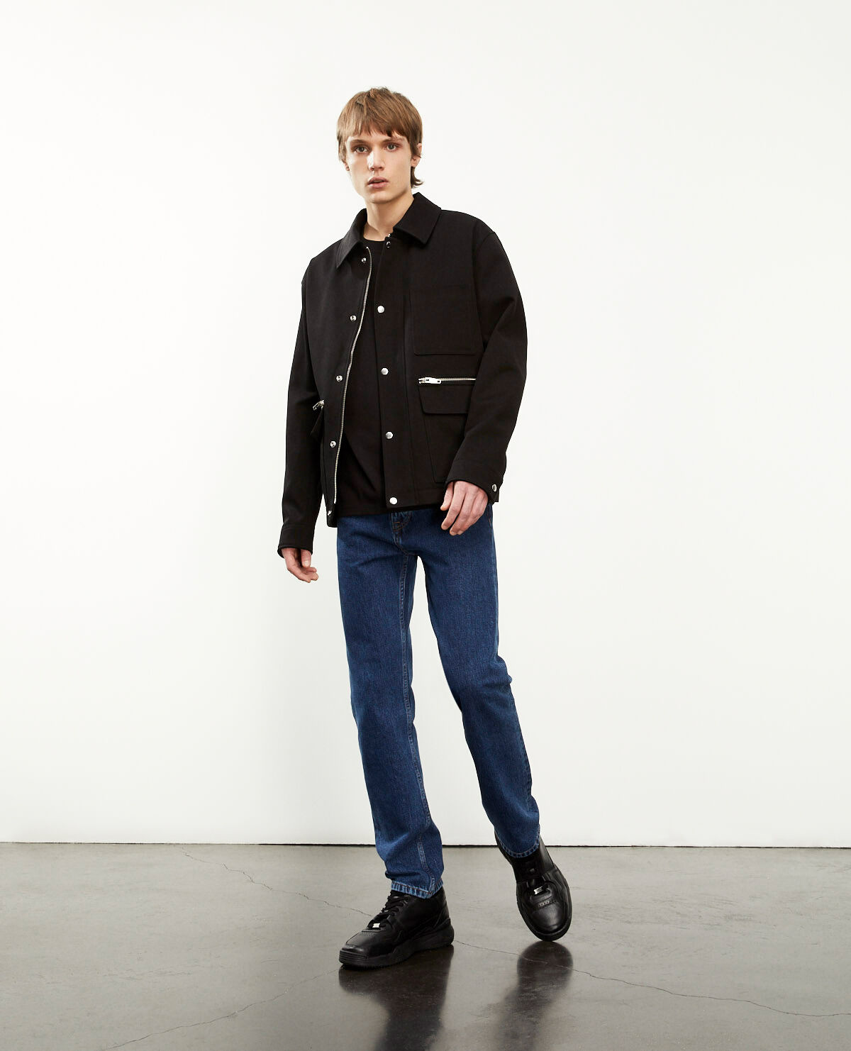 Black jacket with pockets and zips The Kooples US