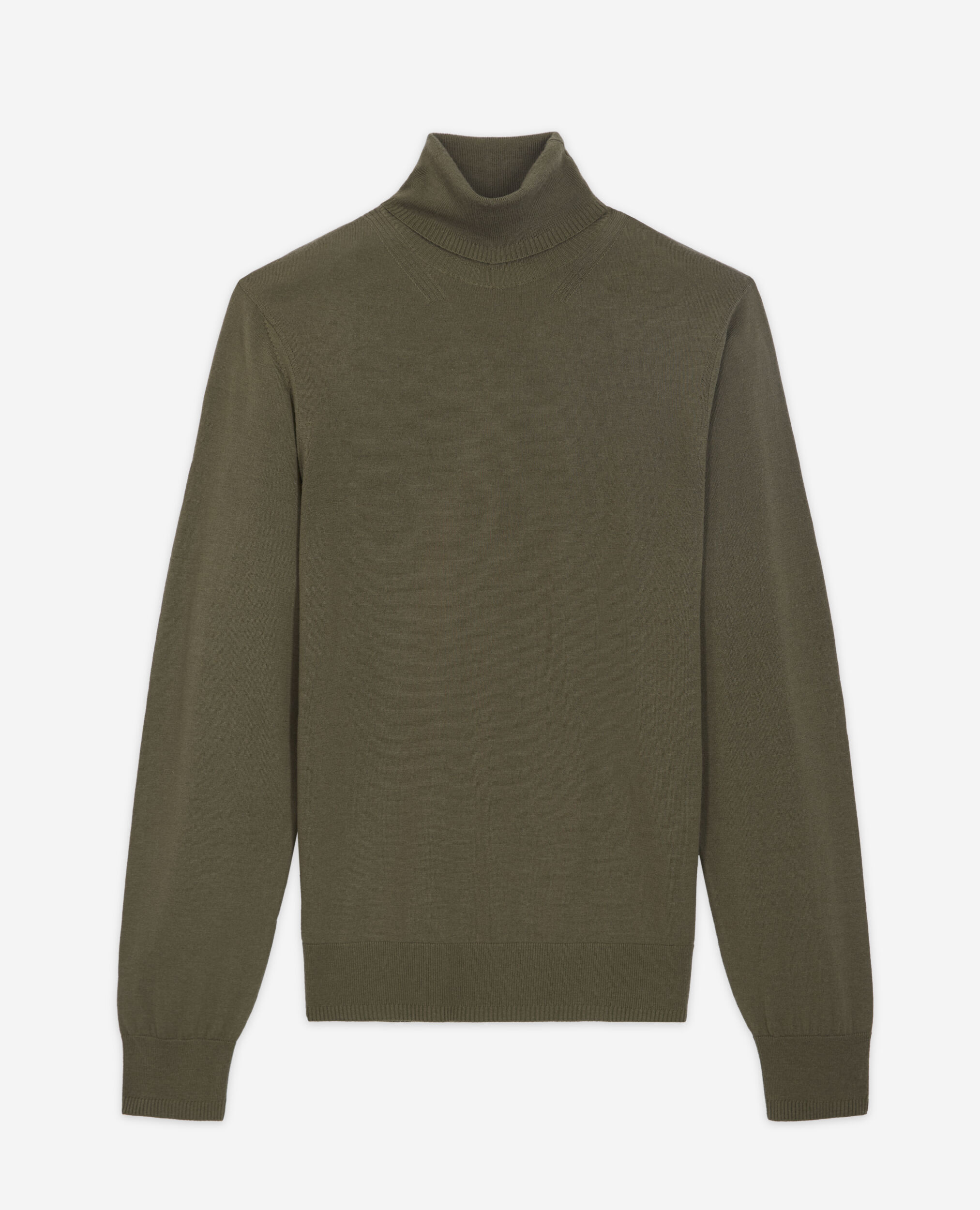 Green merino sweater, ALGUE, hi-res image number null