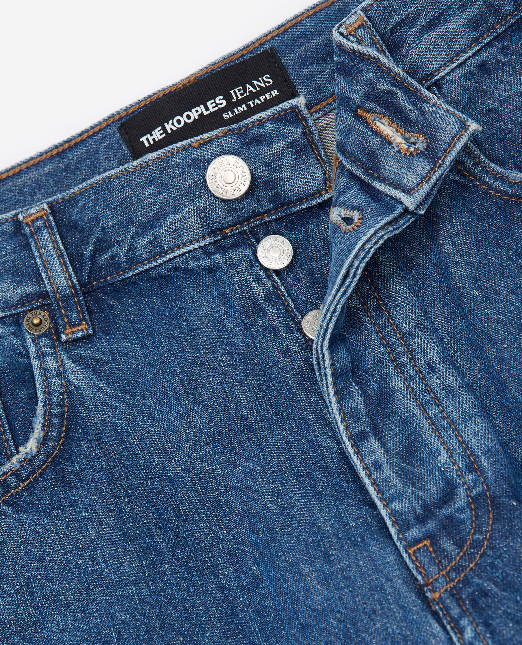 Tapered slim-fit blue jeans, BLUE WASHED, hi-res image number null