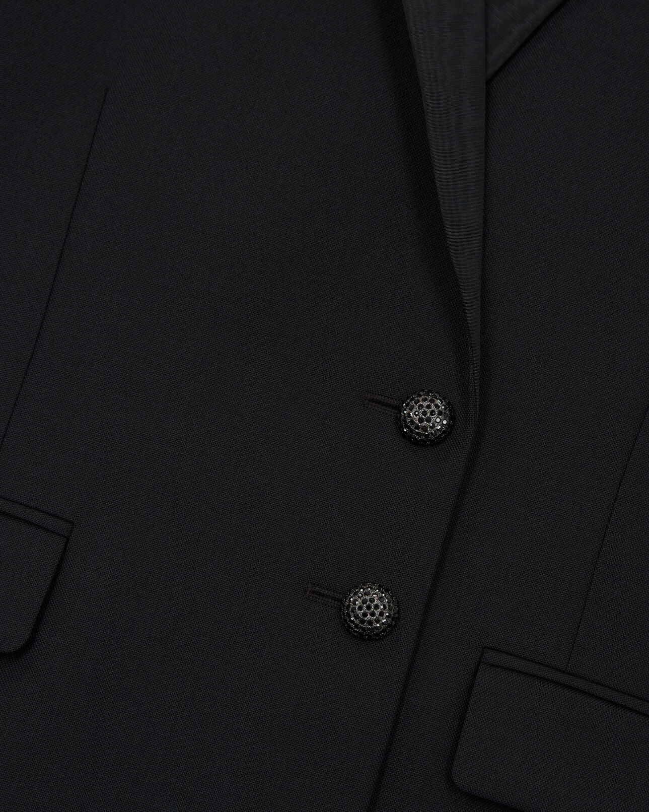 The Kooples WOMEN BLACK black wool suit jacket