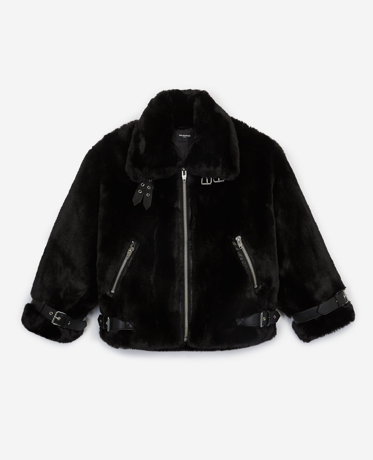Manteau fausse 2025 fourrure the kooples