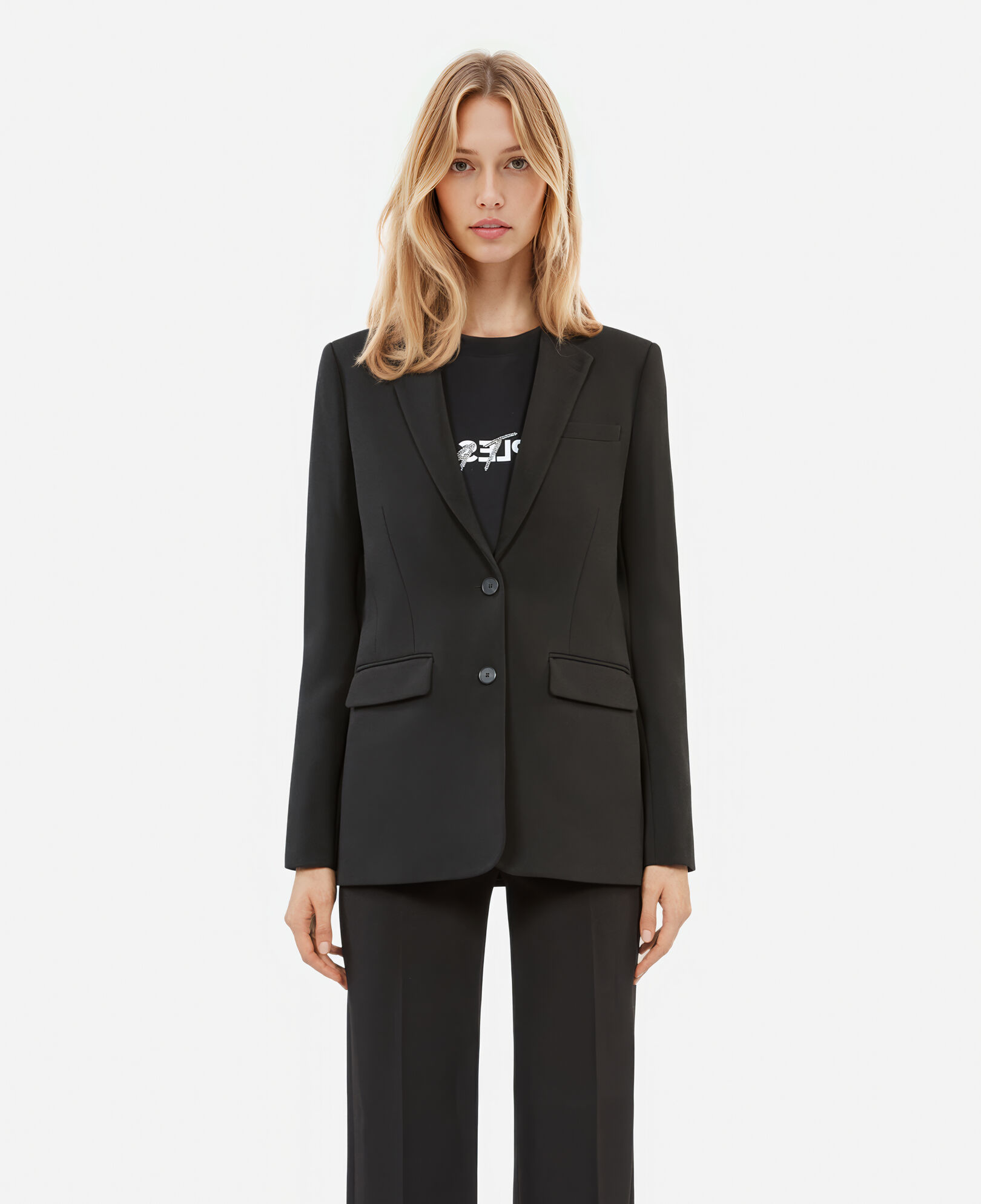 The Kooples MUJER BLACK chaqueta traje negra crepé
