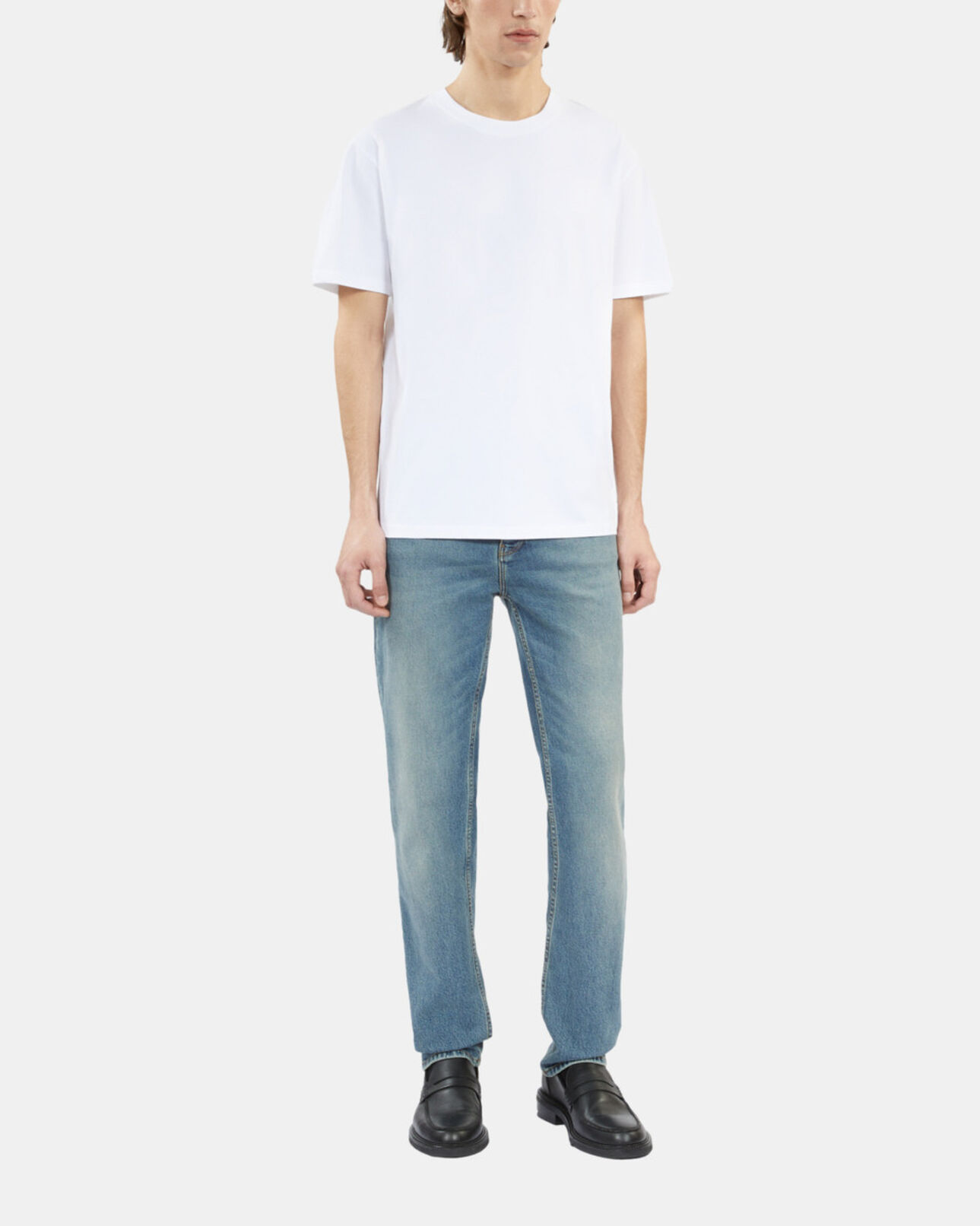 The Kooples MEN WHITE white t-shirt with logo embroidery