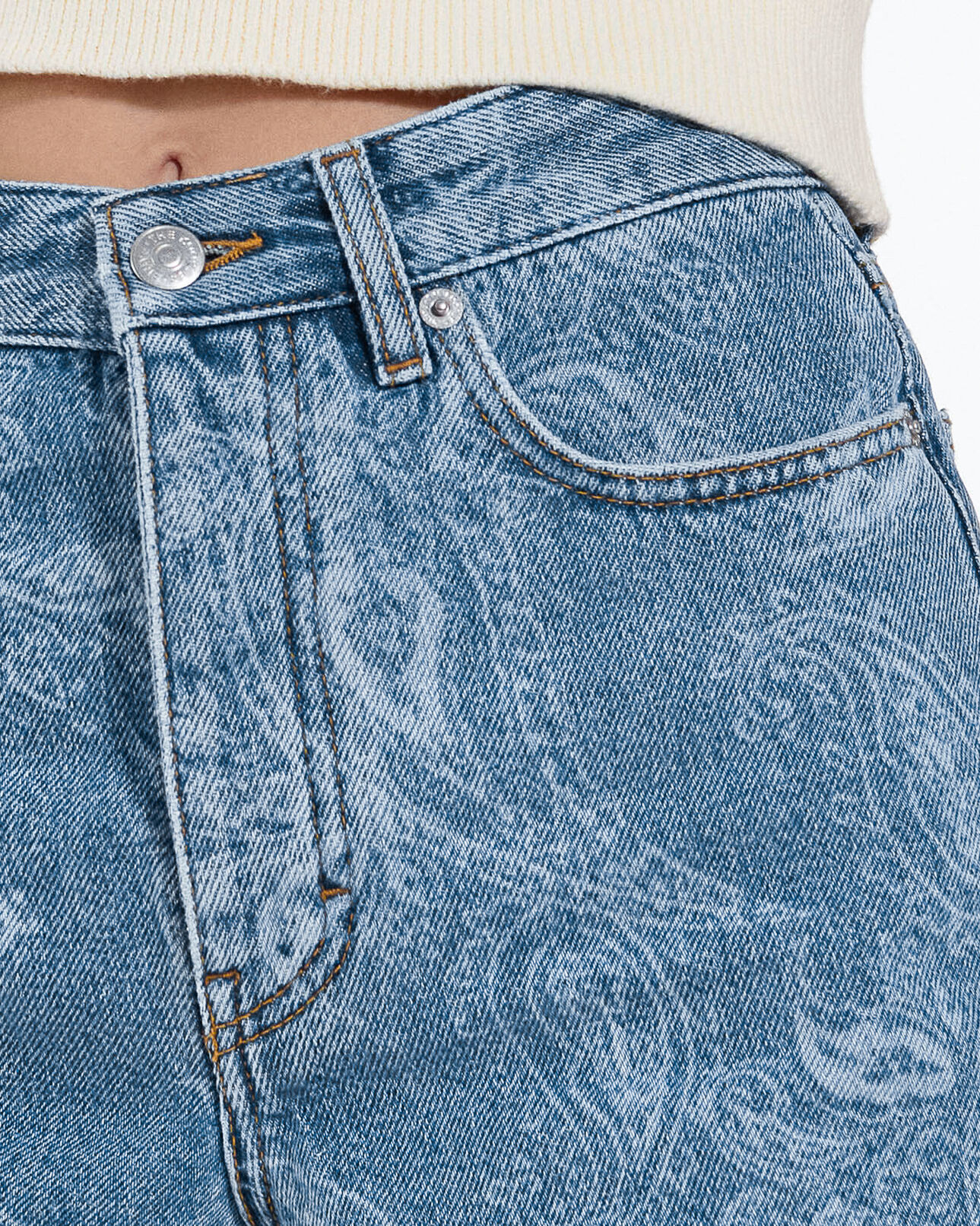 The Kooples MUJER BLUE DENIM short corto vaquero