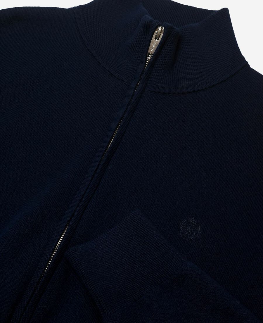 The Kooples HOMME NAVY cardigan double face à zip marine