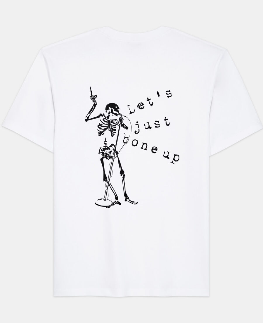 white screen print t-shirt