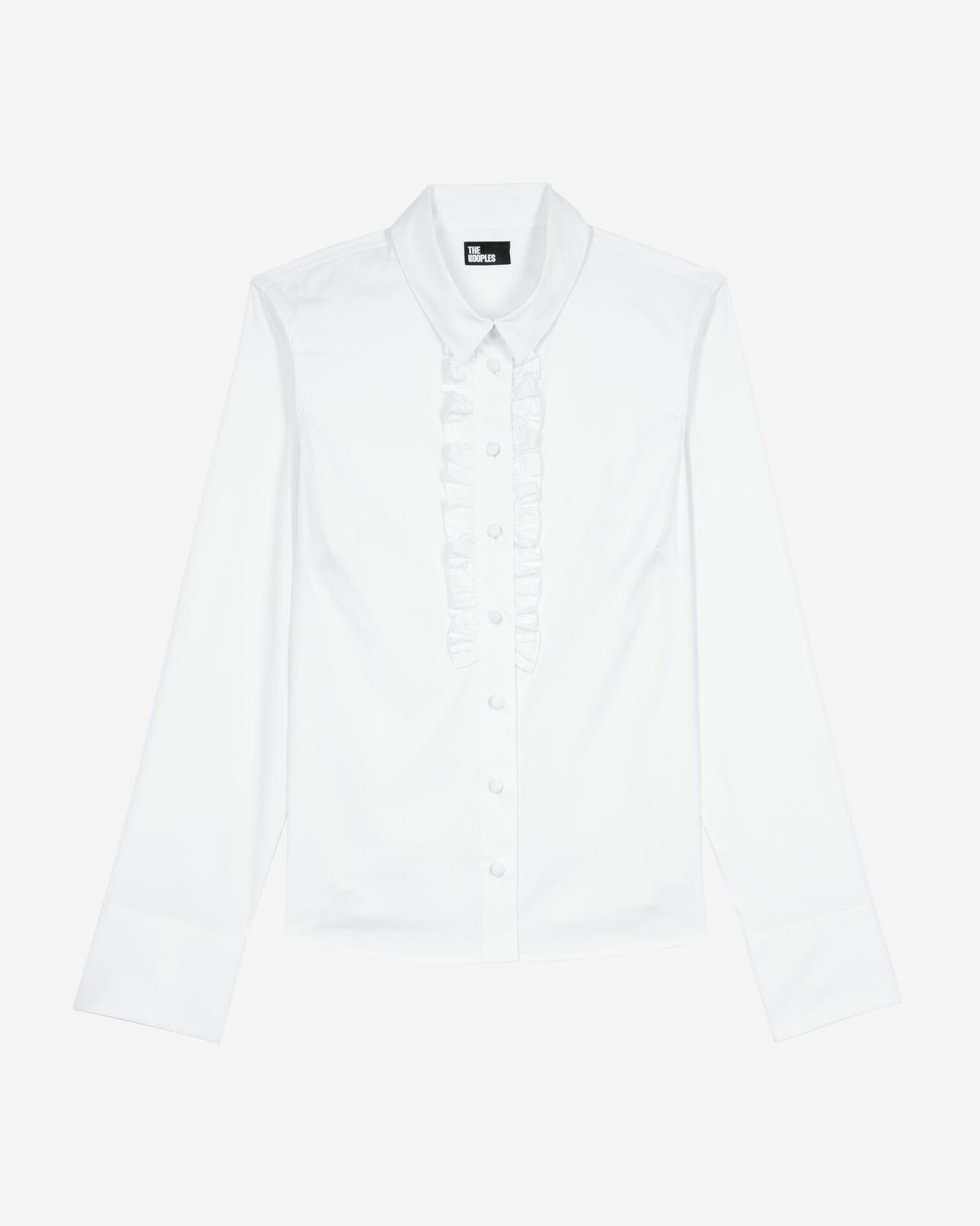 White poplin shirt, WHITE, hi-res image number null