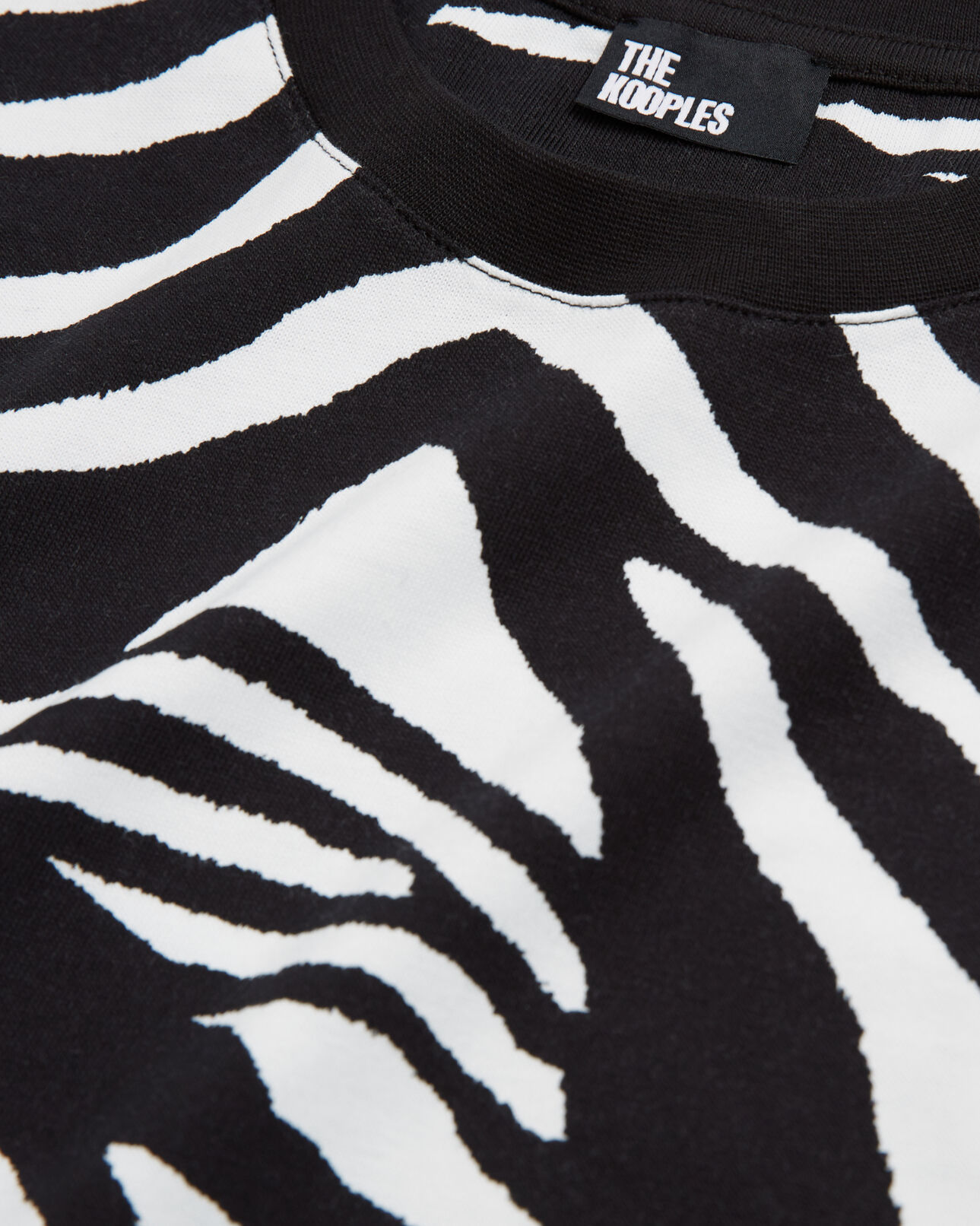 The Kooples WOMEN BLACK / WHITE women's printed t-shirt