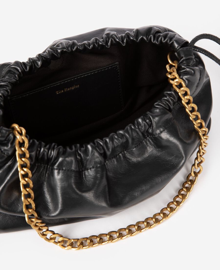 The Kooples F BLACK taylor bag in black recycled leather