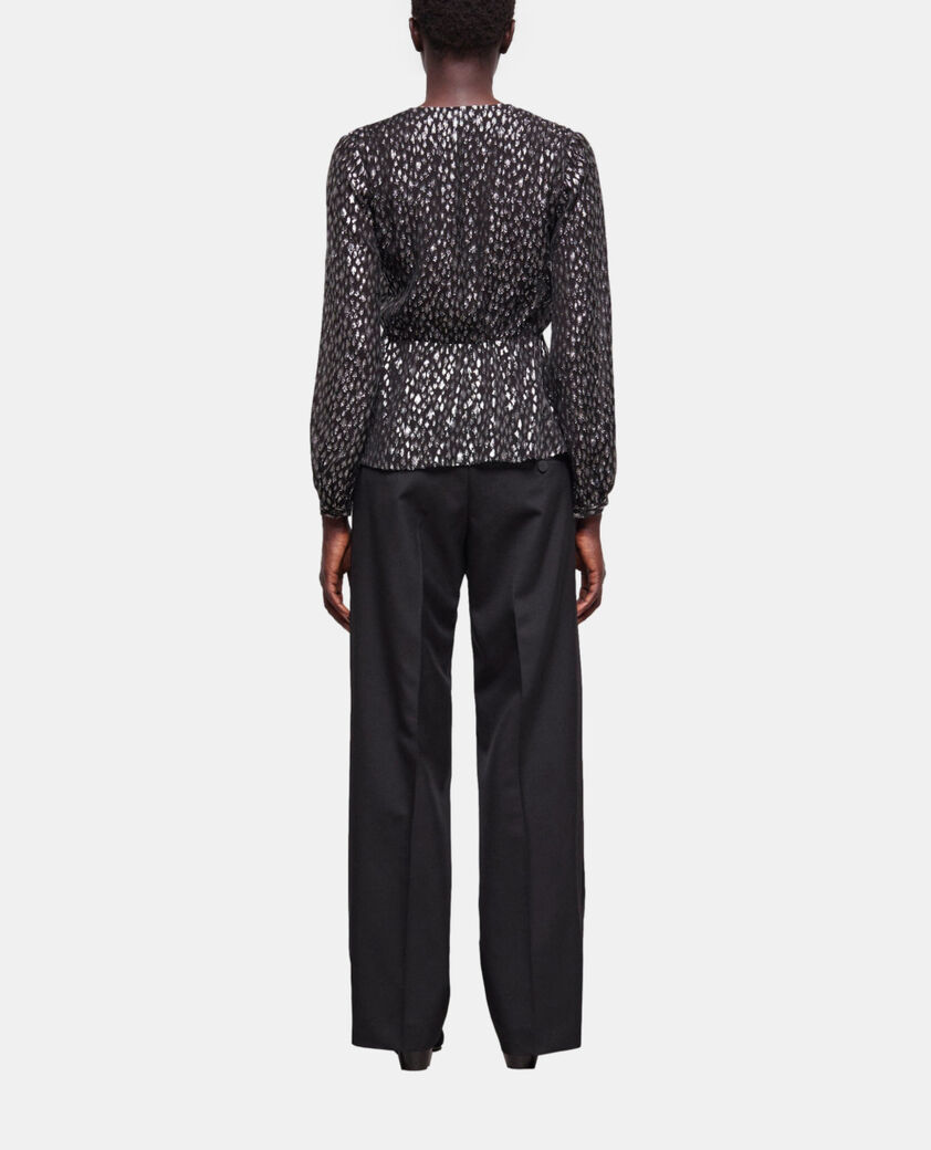 The Kooples FEMME ANTIC SILVER top léopard