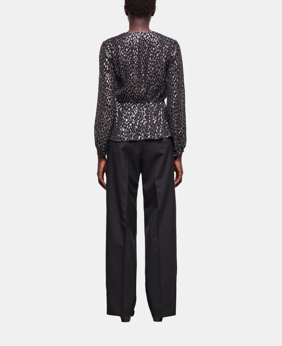 The Kooples FEMME ANTIC SILVER top léopard